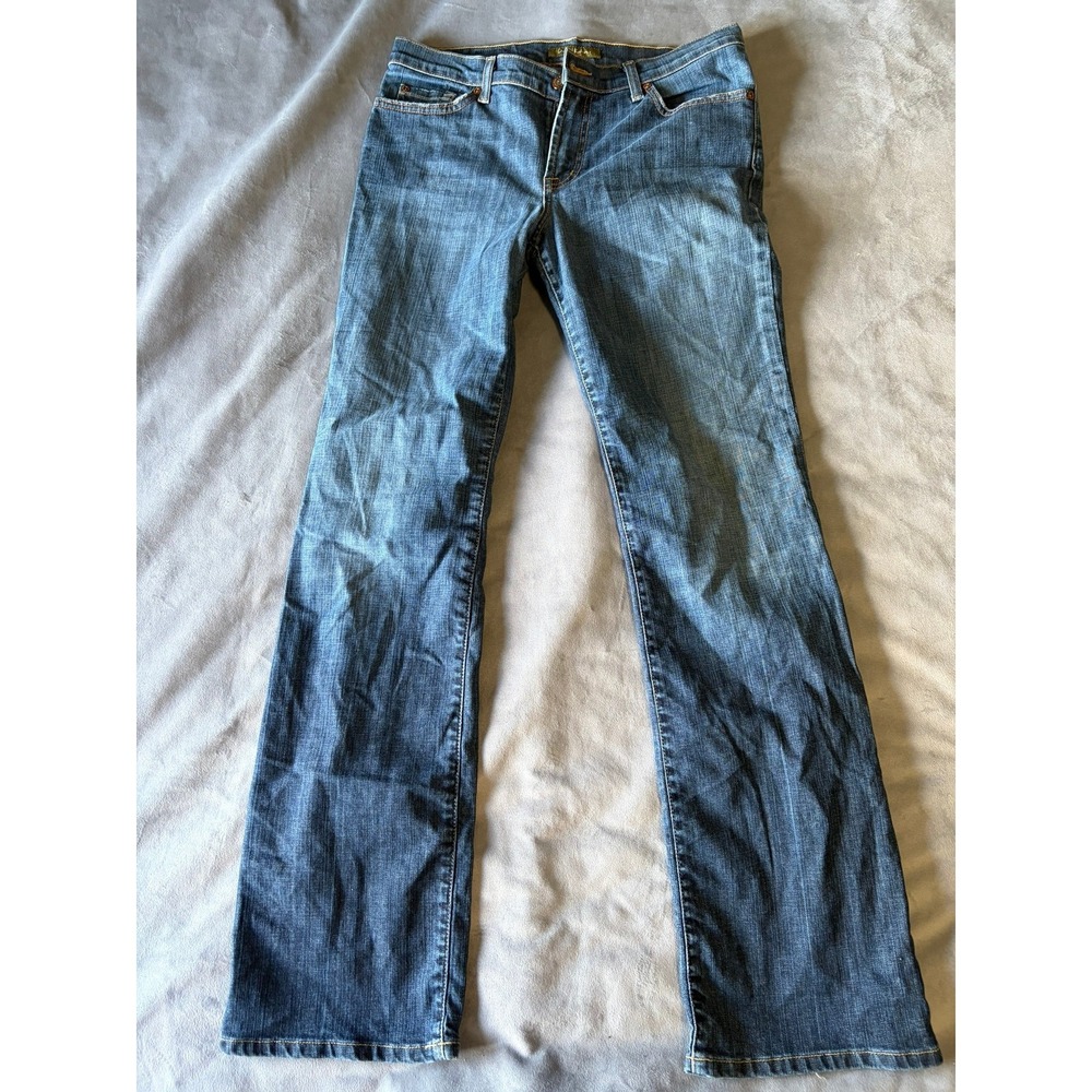 David Kahn Women's y2k Boot Cut Jeans - Medium Blue Denim